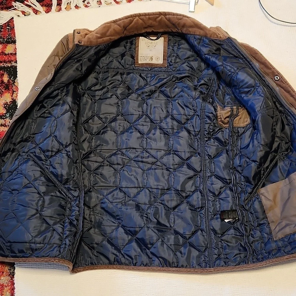 Next Authentic custom designed quilted jacket with corduroy elbow patch